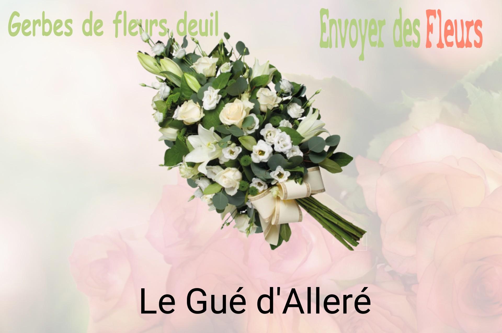 Gerbe de fleurs de deuil livrée à Le Gué-d'Alleré